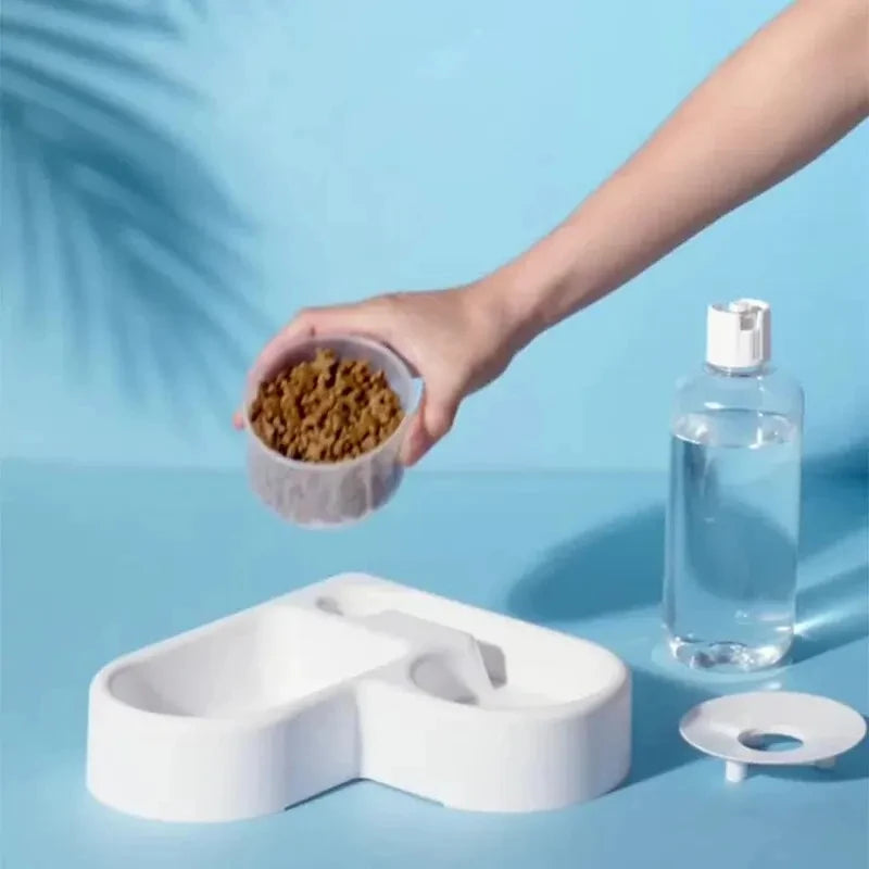 Automatic Dual-Use Pet Bowl - Moisture-Proof Cat and Dog Drinking & Feeding Solution