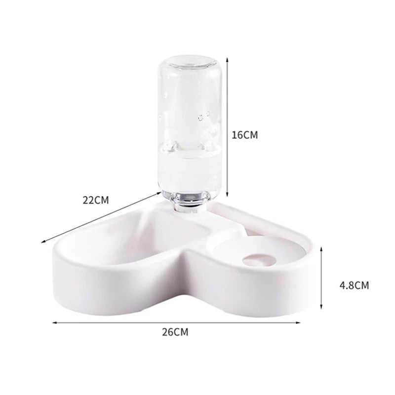 Automatic Dual-Use Pet Bowl - Moisture-Proof Cat and Dog Drinking & Feeding Solution