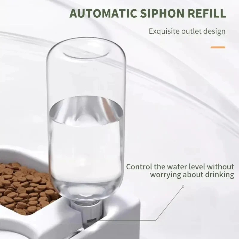 Automatic Dual-Use Pet Bowl - Moisture-Proof Cat and Dog Drinking & Feeding Solution
